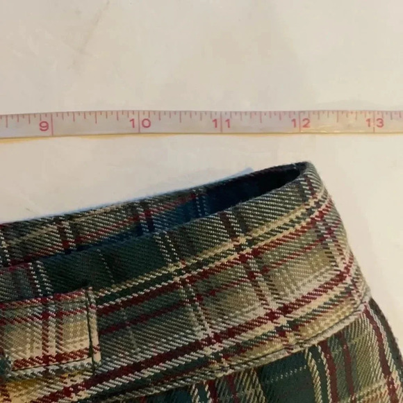 Ledin plaid pleated mini skirt  Lined Women’s  M School girl Preppy Earth tones - Picture 5 of 10